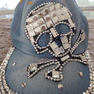 Skull embellished cap